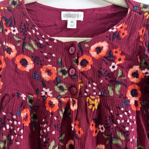 Gymboree Autumn Floral Fully Lined Dress 2T - Picture 2 of 3